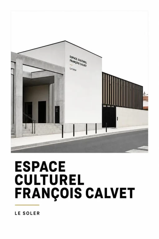 Espace Culturel François Calvet au Soler, vue extérieure de la salle de spectacle