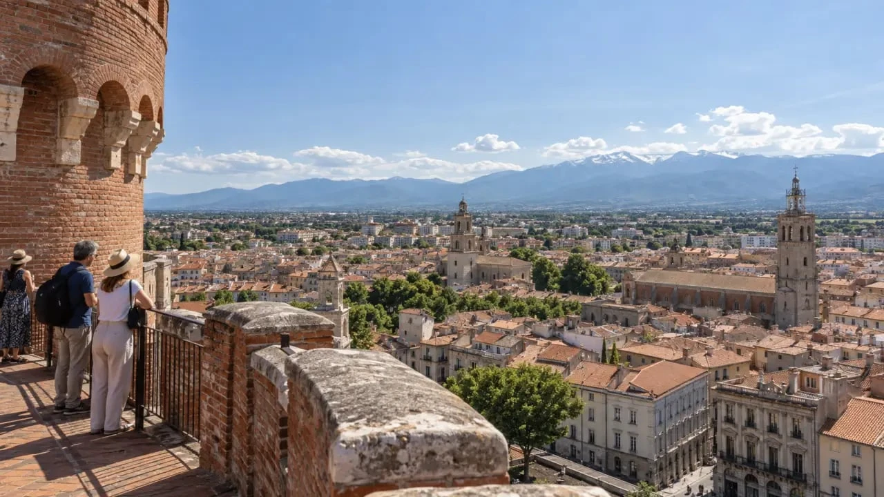 Visiter le Castillet de Perpignan : panorama depuis la terrasse