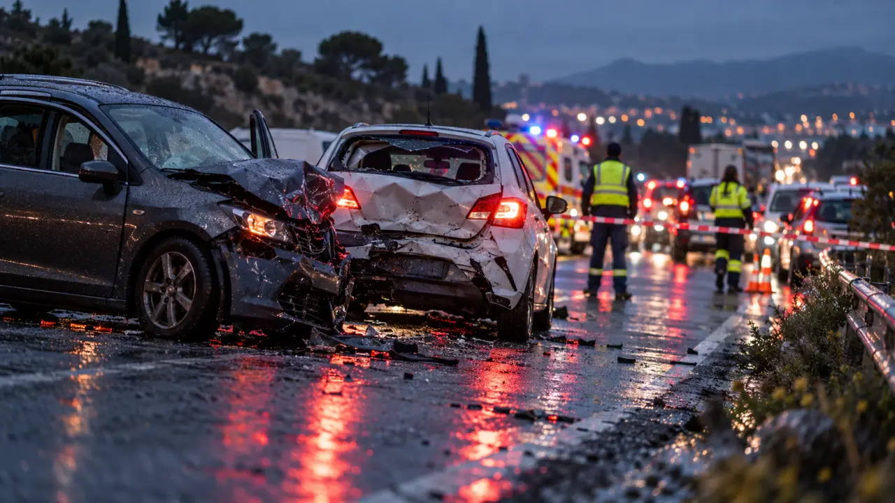 Accident sur la D900 à Perpignan : quatre véhicules impliqués, un blessé grave