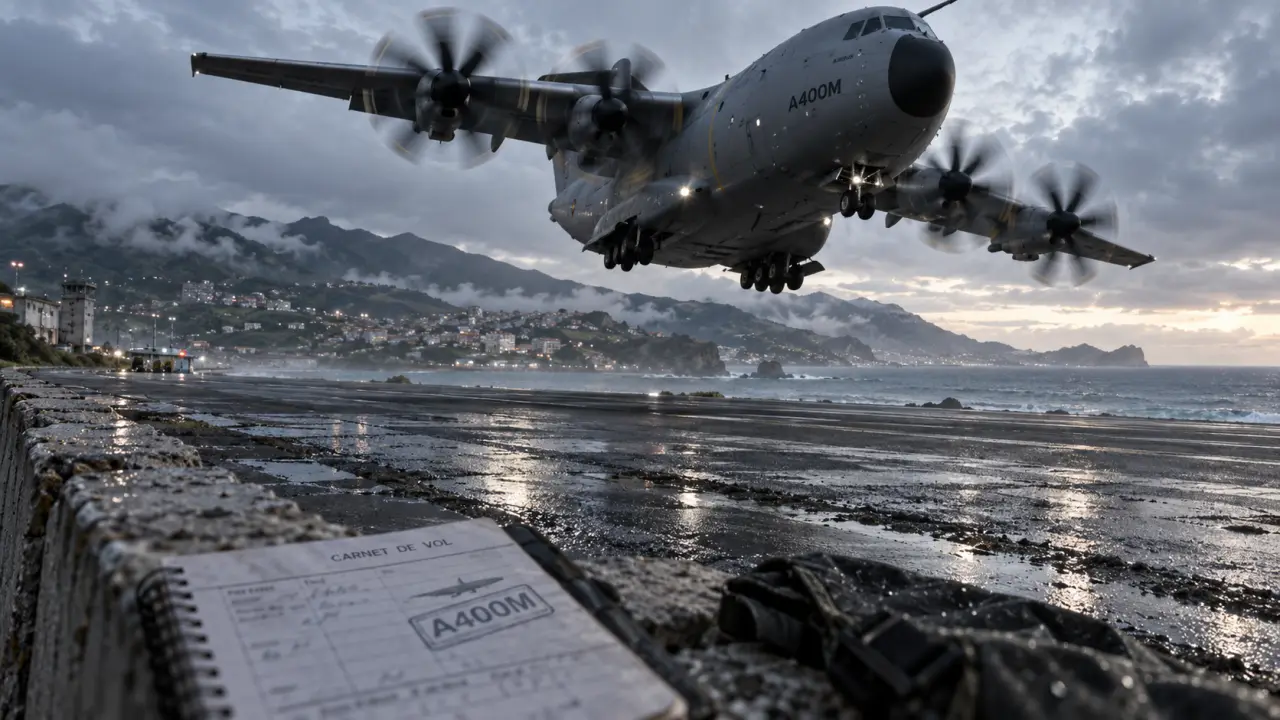 Un Airbus A400M belge en manœuvre dans le ciel de Perpignan