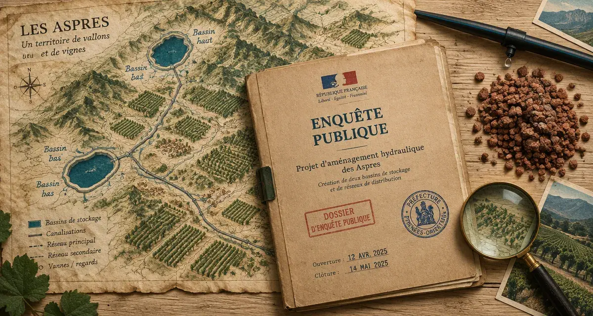 Deux retenues d’eau pour les vignes des Aspres soumises à enquête publique