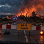Feu à Mas Palégry : D914 fermée et trafic ferroviaire suspendu