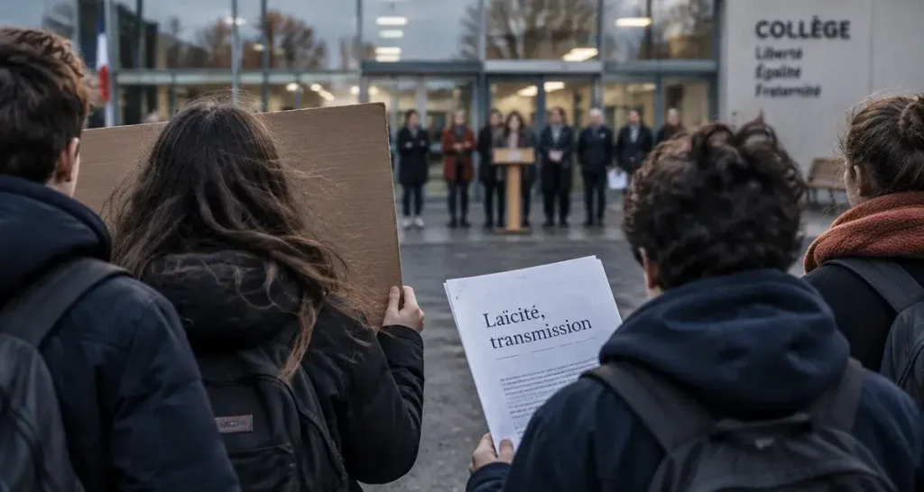 À Perpignan, des collégiens mobilisés pour l’hommage à Samuel Paty et Dominique Bernard