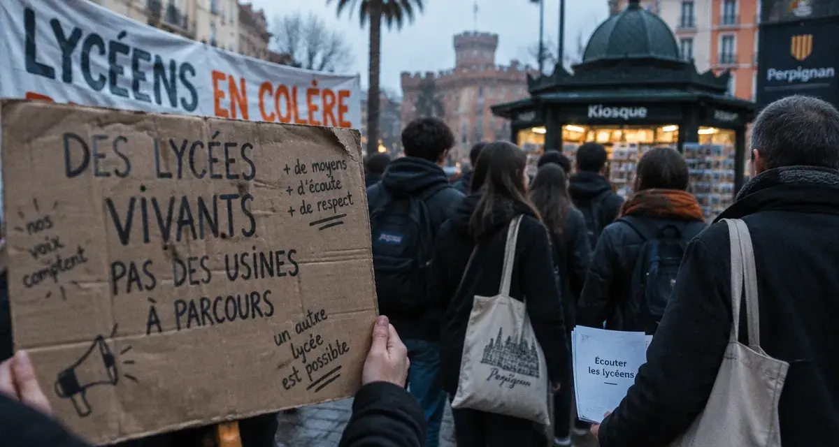 À Perpignan, l’intersyndicale soutient les revendications des lycéens