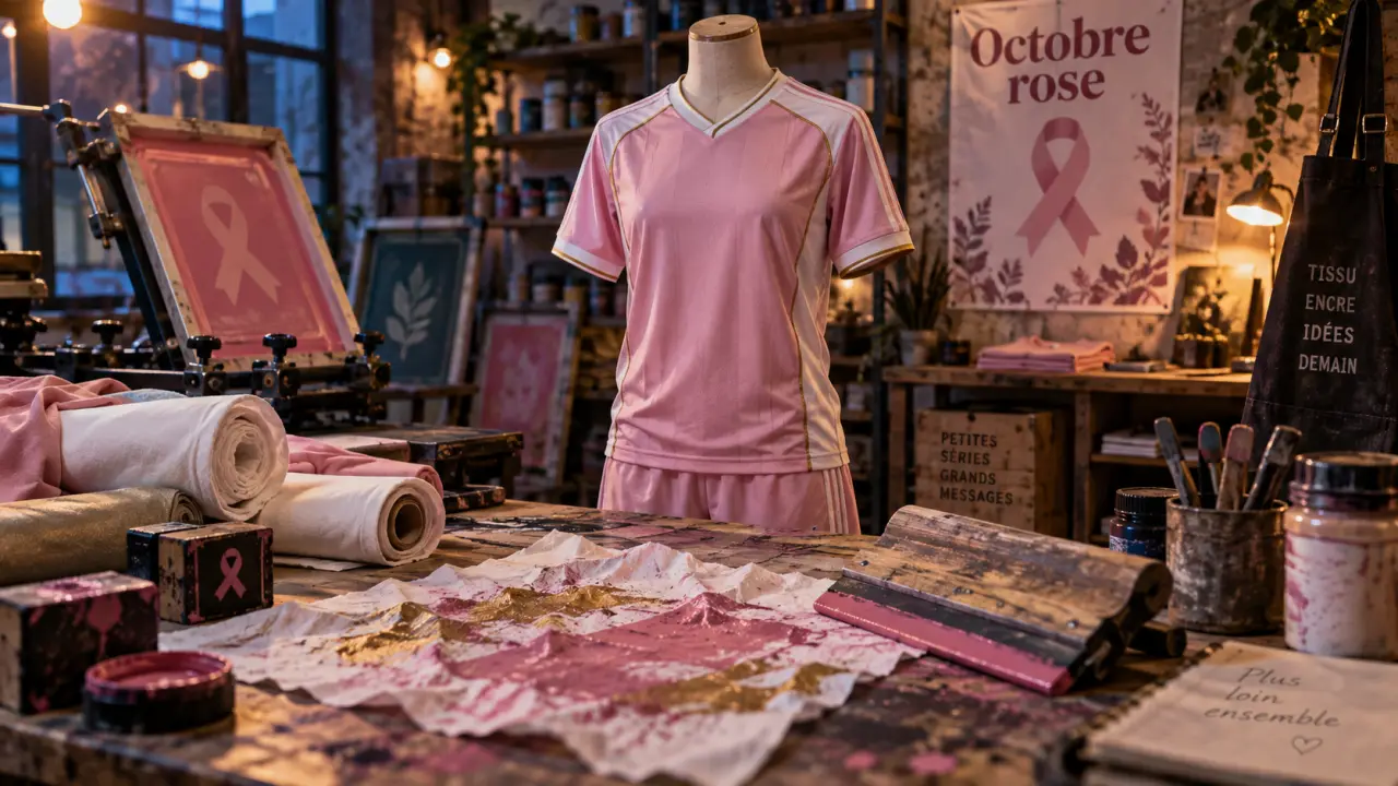 À Perpignan, LCS Groupe réalise un maillot de l’OM pour Octobre rose