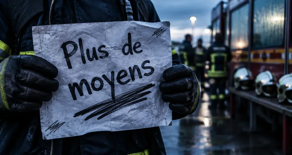 Les pompiers des Pyrénées-Orientales manifestent pour plus de moyens