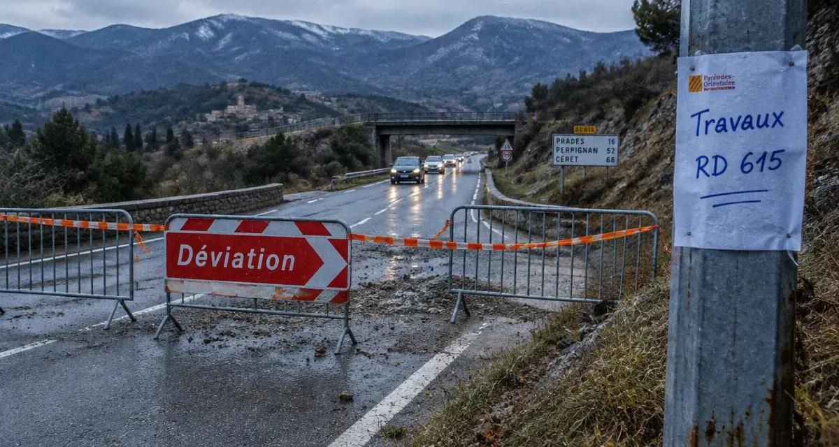 Routes fermées ce lundi dans les Pyrénées-Orientales : les déviations